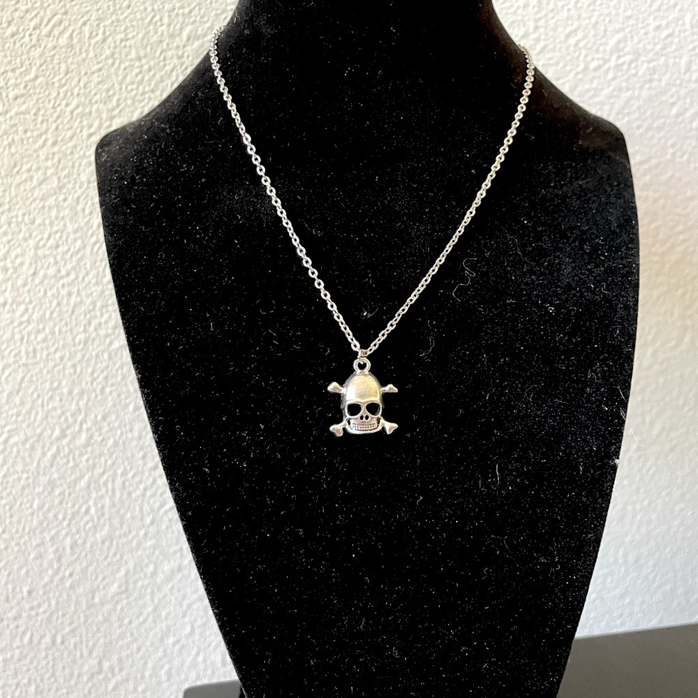 Handmade Skull and Crossbones Necklace